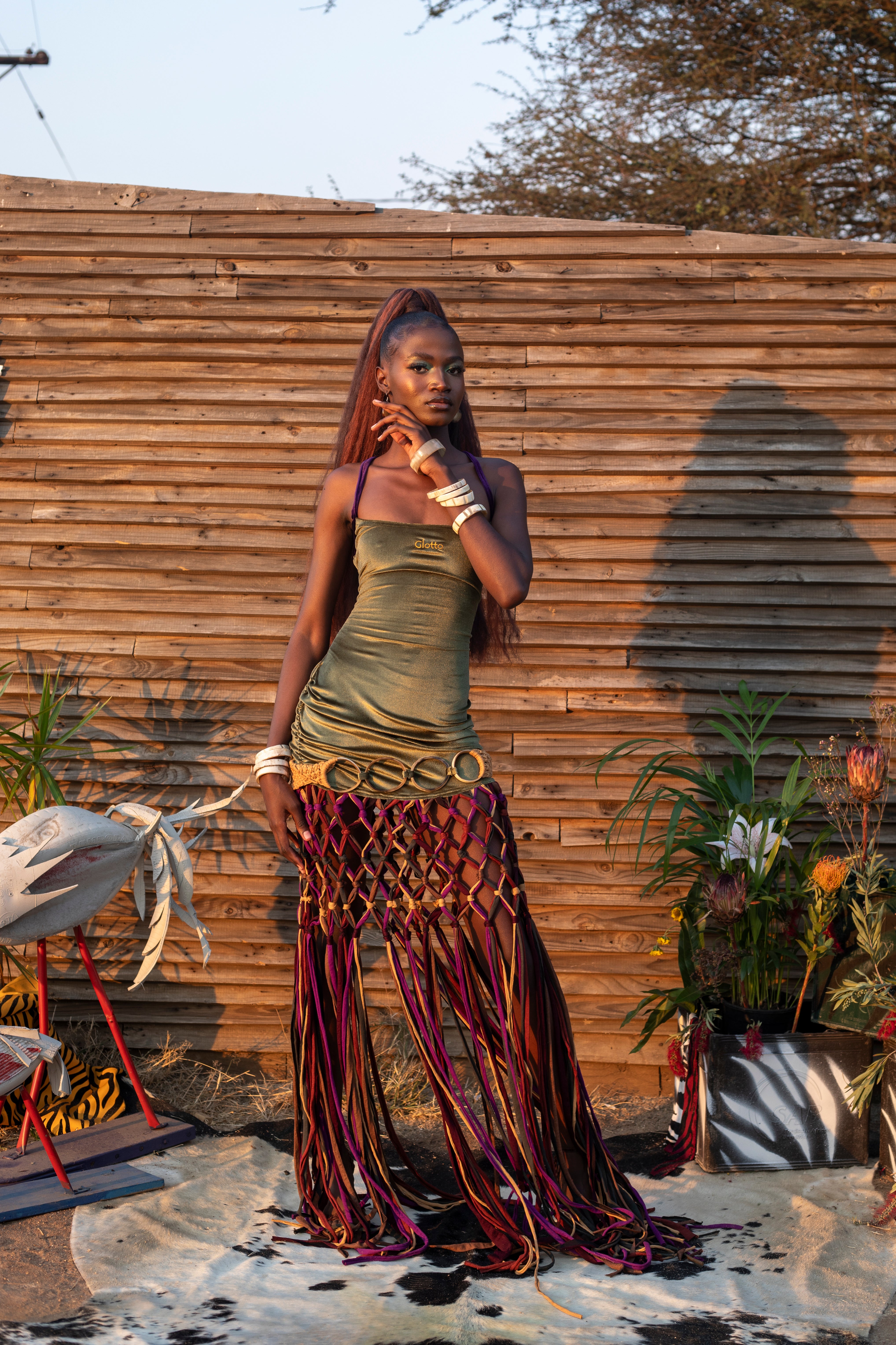 Glotto SS/26 Macramé Velvet Dress