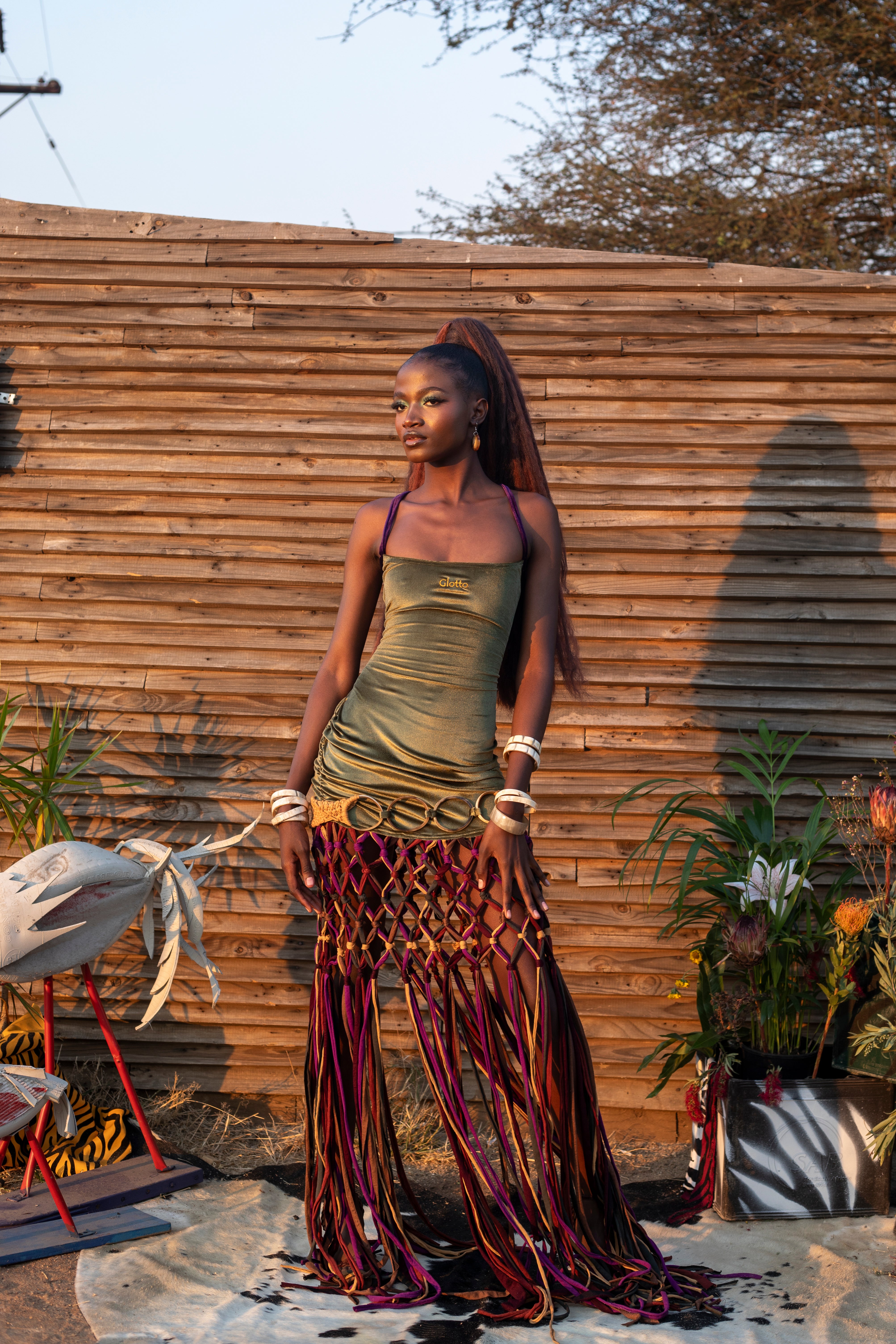 Glotto SS/26 Macramé Velvet Dress