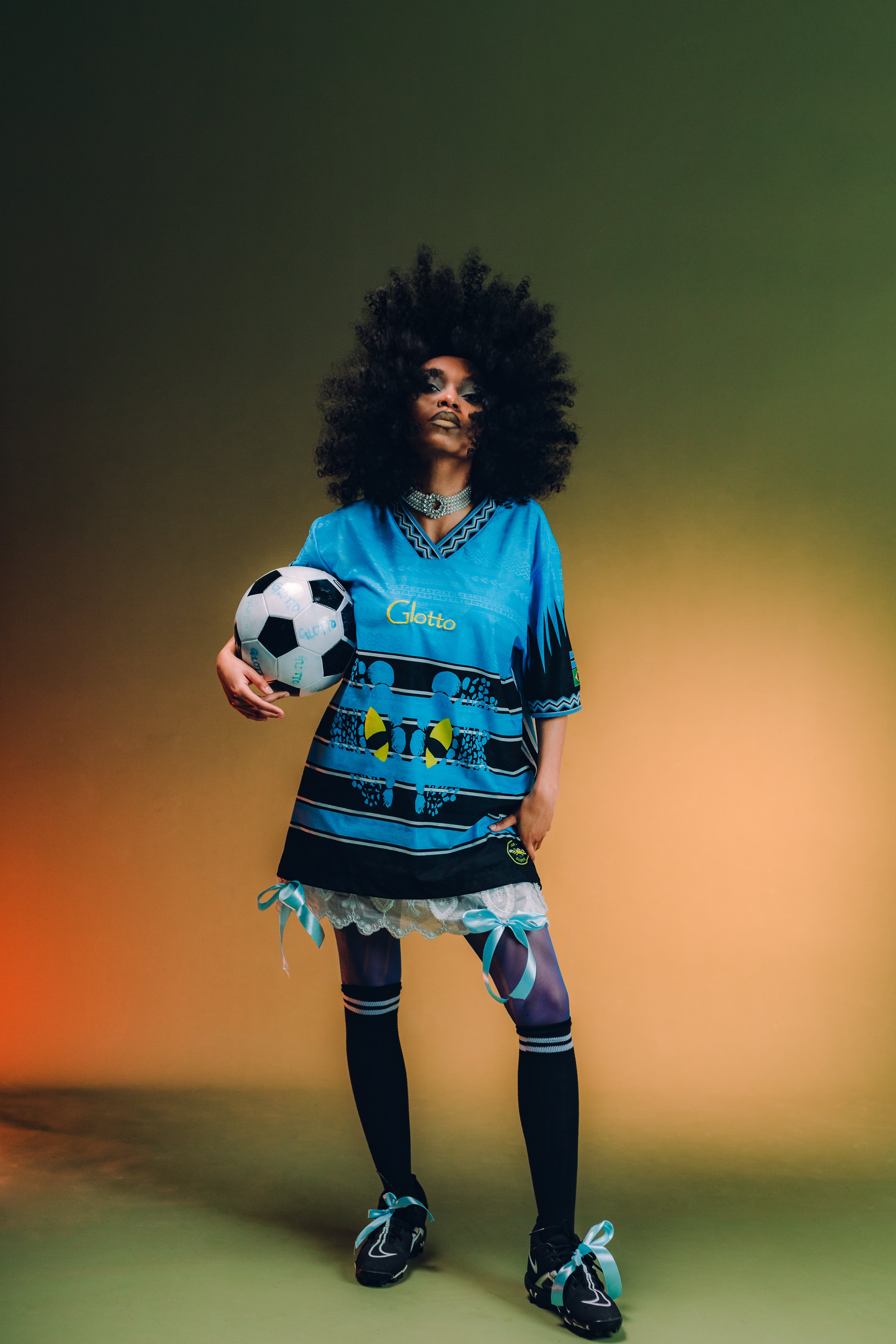 Glotto x Pink Boto Nile Crocodile Jersey - Blue/Black