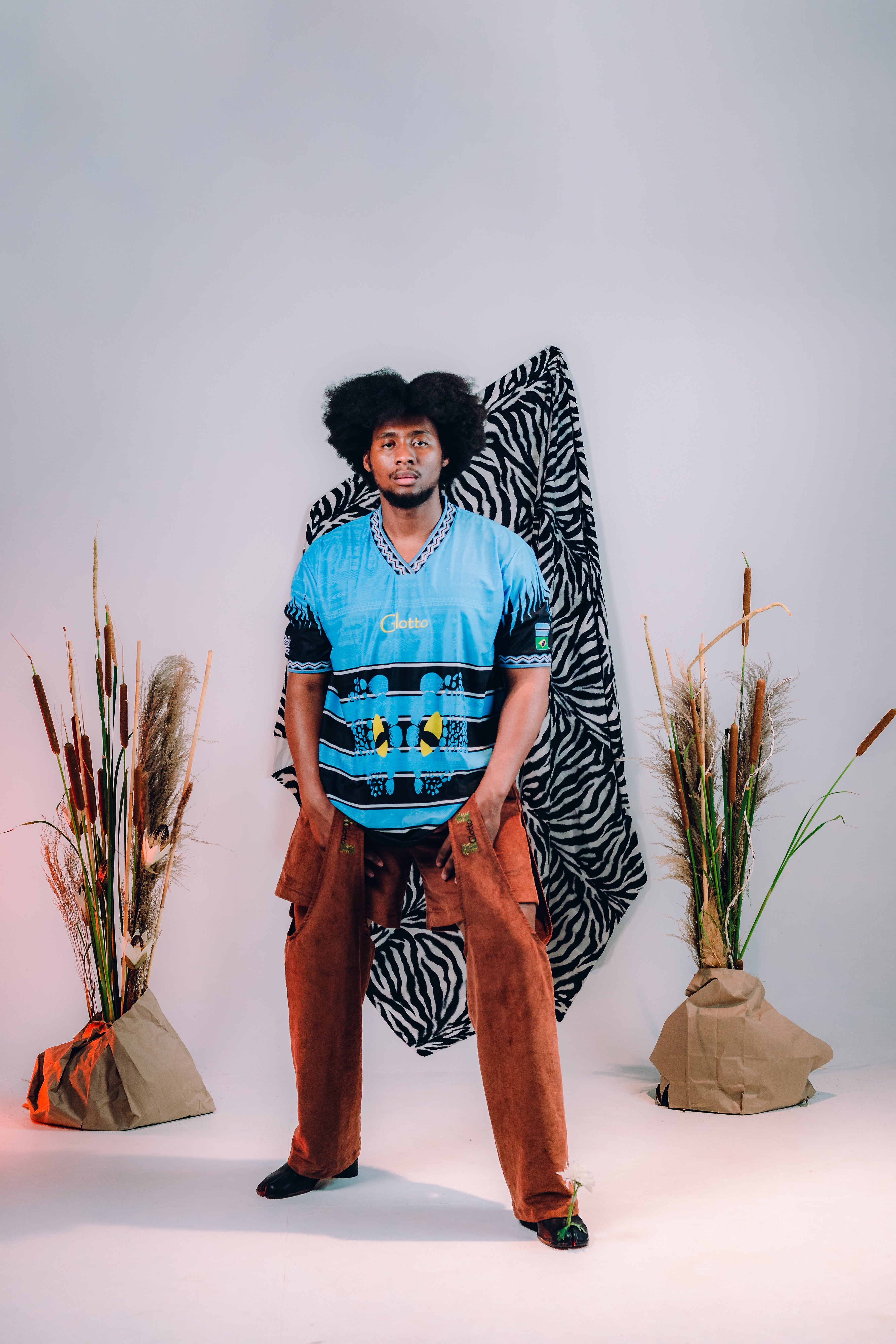 Glotto x Pink Boto Nile Crocodile Jersey - Blue/Black